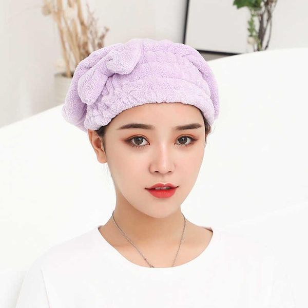 

towel women shower caps quick-drying hair cap dry super absorbent coral velvet hat head cover spa turban