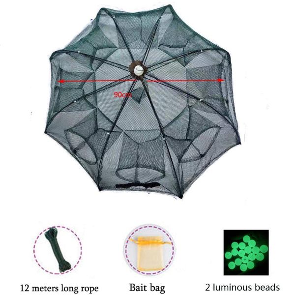 

fishing accessories portable foldable net 20 hole throwing shrimp catching minnow bait crab cage trap tool