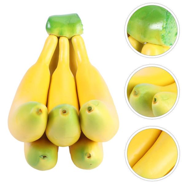 

party decoration 5pcs simulation banana pography props artificial fruit diy shop ornament