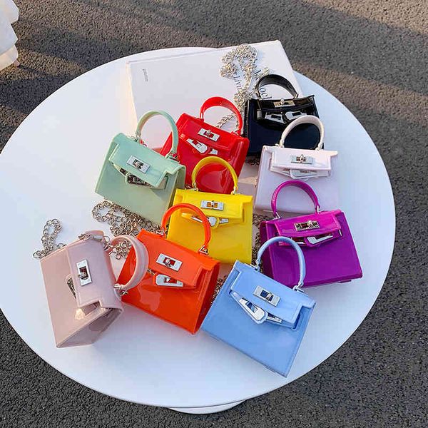 

candy jelly silicone chain girl kelly mini one shoulder messenger bag