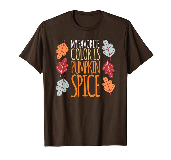 

My Favorite Color Is Pumpkin Spice Funny Cute Fall Autumn T-Shirt, Mainly pictures