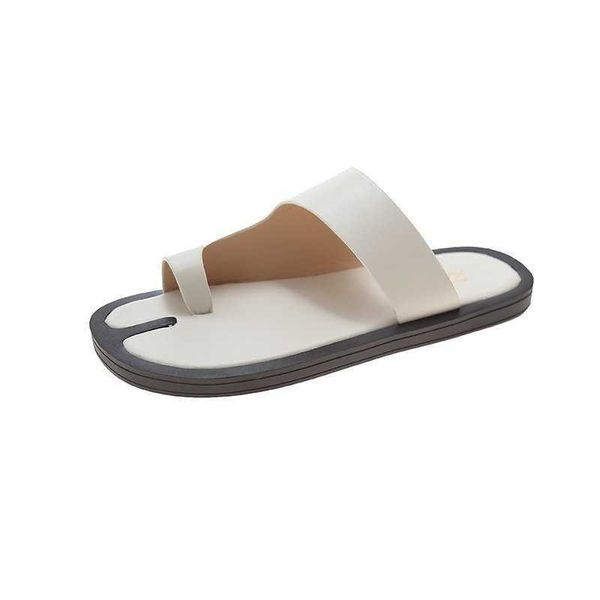 

summer brand designer non-slip round head slipper female beach slippers for ladies woman casual women leisure flip flop 210611, Black