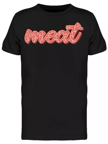 

meat tee men's -image by shutterstock, White;black