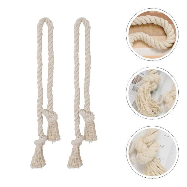 

2pcs stylish curtain tie strap coarse cotton rope decorative holder & drapes