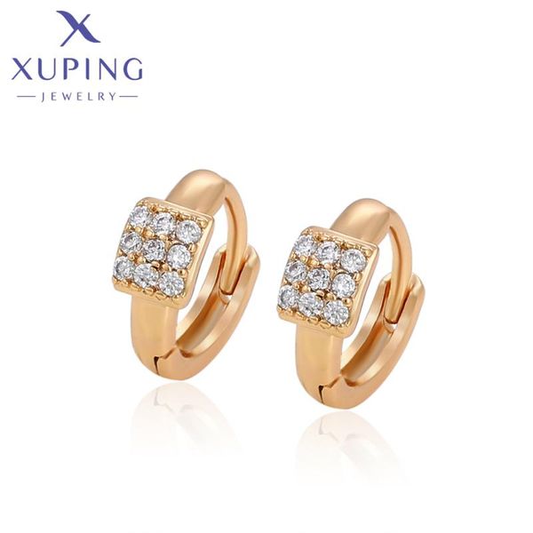 

hoop & huggie xuping jewelry lovely arrival gold color earrings for baby children a00823428, Golden;silver