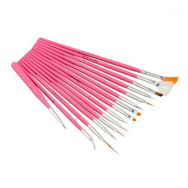 

pcs cosmetic nail art polish painting draw pen brush tips tools set uv gel diy decoration beauty equipment tools1, Yellow