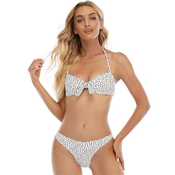 

one-piece suits women's swimsuit tow piece suit no rim bikini chest pad swimwear black and white swimming for women