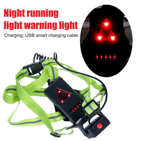 

portable lanterns led running light usb rechargeable 380lm waterproof chest lamp for jogging outdoor climbing hiking fishing safety warning