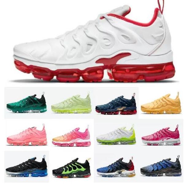 

athletic run shoe tn plus jogging running shoes tns men women bubblegum yolk black royal cherry pure platinum noble red fresh mens womens sp