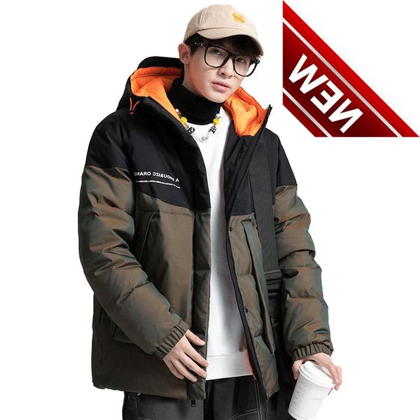 

2021 winter men's warm and thickened down jacket for daily leisure, Black