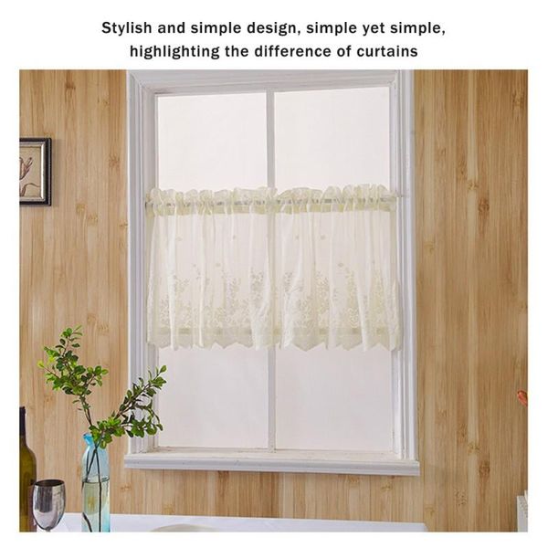 

curtain & drapes 3 sizes lace kitchen curtains european embroidered tulle home window decorative cafes and pubs ^