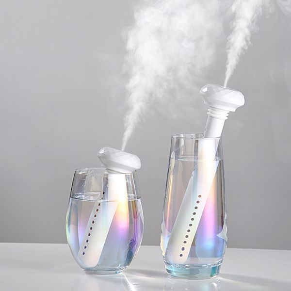 

usb air freshener portable air humidifier diamond bottle aroma diffuser mist maker for home office humidification detachable