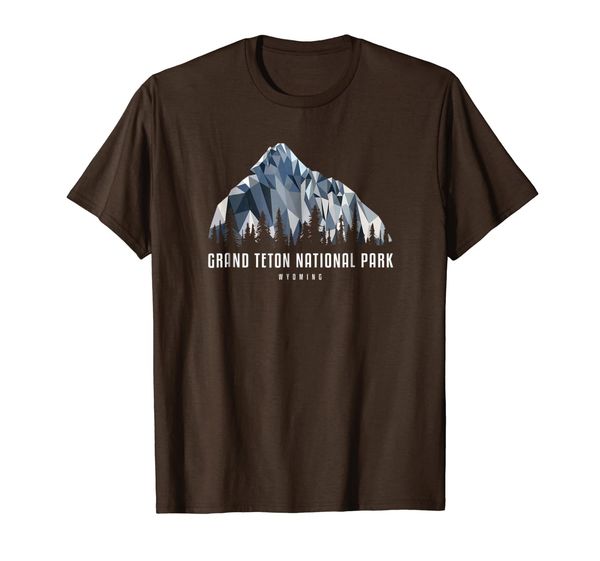 

grand teton national park low poly mountains shirt cool gift, White;black