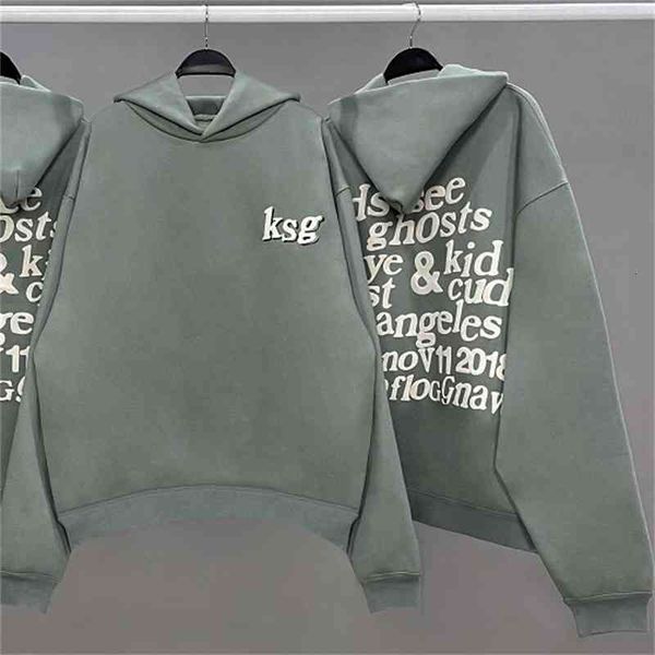

Men's Hoodies & Sweatshirts Kanye ksg hoodies t-shirts cpfm. xzy foam print 3d with hood top quality OMZO, Black