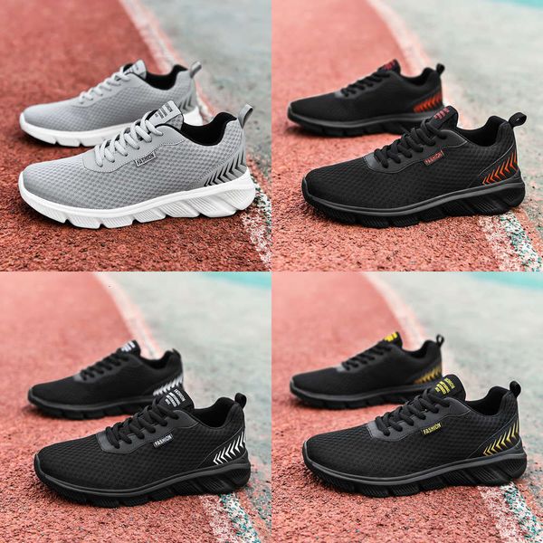 

casual shoes summer large sports shoes men's breathable casual 2021 new trend mesh light casual 3i6x, Black