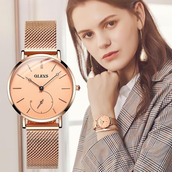 

wristwatches watch women fashion casual leather belt watches simple ladies' two-hand dial quartz clock dress, Slivery;brown