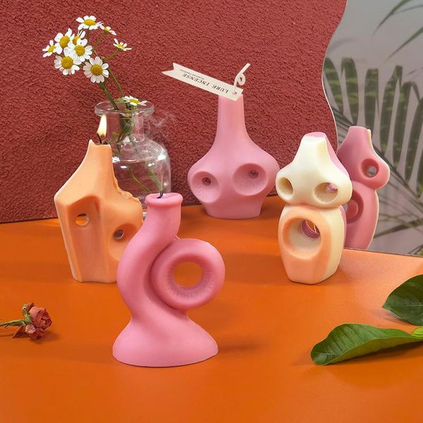 

craft tools nordic design bottle silicone candle mold for diy handmade plaster ornaments abstract mould