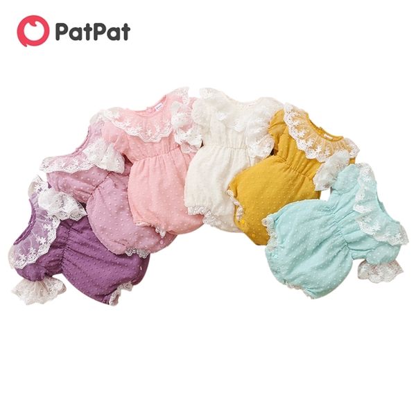 

summer baby solid lace short-sleeve romper 210528, Blue