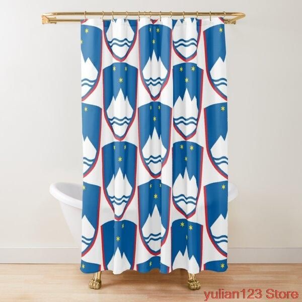 

slovenia coat of arms bath curtain waterproof shower curtains geometric screen printed for bathroom gift navidad