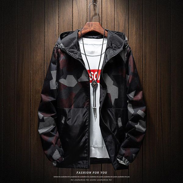 

men's jackets collectiion jacket spring and autumn clothes tide handsome splicing students camouflage leisure coat m-5xl ffq6, Black;brown