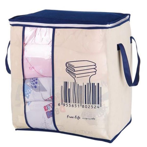

folding blanket household for quilt multifunctional non-woven fabric pillow storage bag rfid blocking collection zipper clothing & wardrobe