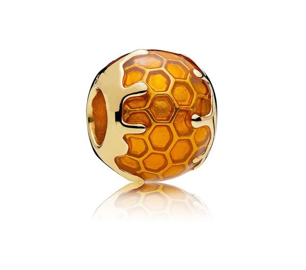 

fit pandora charm bracelet honeycomb bee enamel charms bead 925 silver dangle diy jewelry european snake chain necklace & bangle, Black