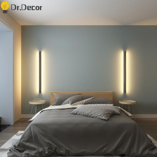 

wall lamp nordic led minimalist aluminum sconces indoor lighting living room bedroom bedside home decor mirror vanity light