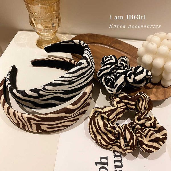 

new design stripe hairband simple versatile student headband fashion net red personality hair accessories, Golden;silver
