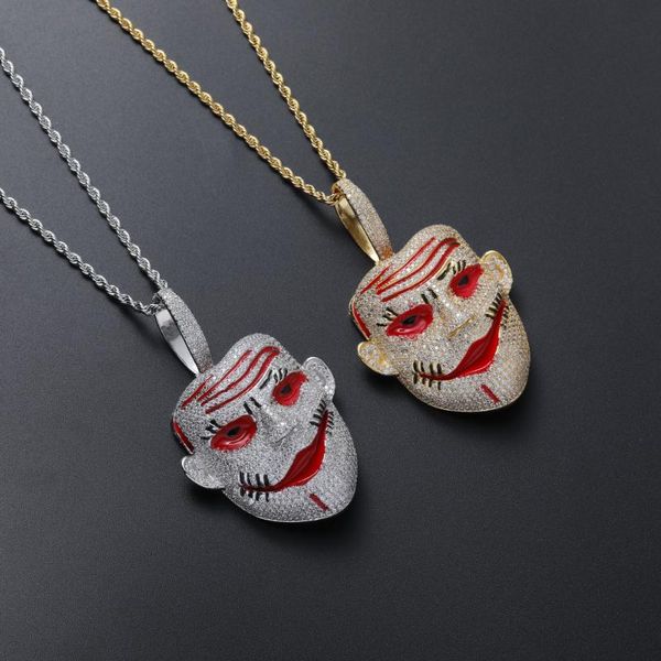 

pendant necklaces fashion man hip hop micro bling iced out brass with cz women necklace jewelry cn394, Silver