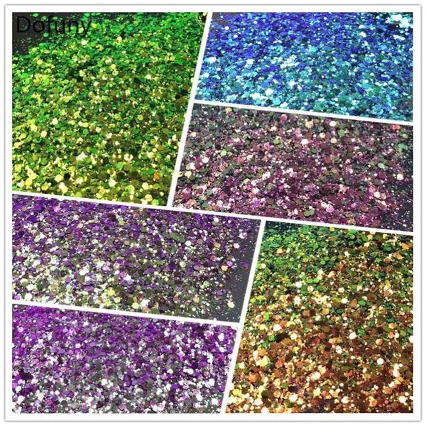 

6colors chameleon nail glitter sequins spangles polish manicure nails art powder mermaid flakes decorations powder1, Silver;gold
