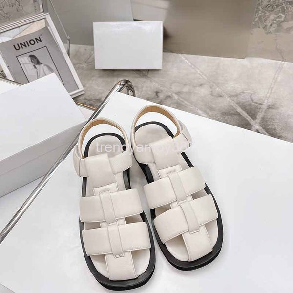 

sandals spring and summer style wind flat bottom magic patch baotou sandals leisure fashion comfortable women's shoes open toe slippers, Black