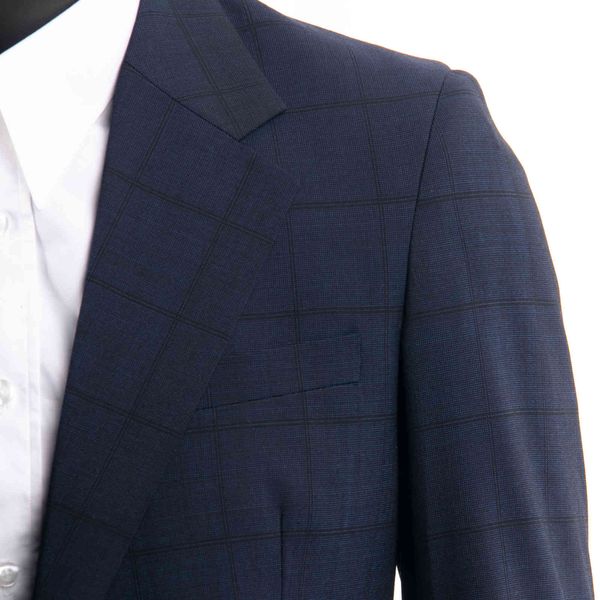 

men's suits & blazers smart casual navy plaid suit custom made slim fit dark blue patterned with nailhead pattern, subtle wool blend, White;black