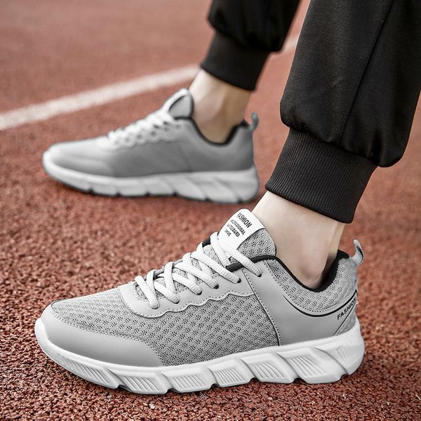 

70% off factory online men's shoe super fiber leather mesh 2021 spring and summer new large shoes men's sneakers soft sole, Black