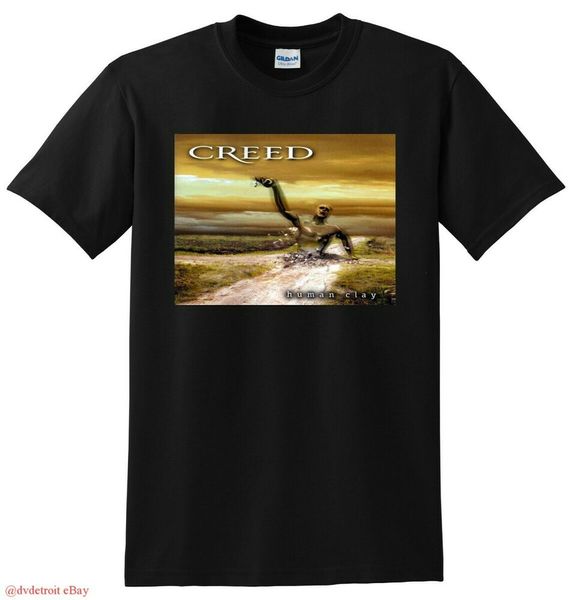 

creed t shirt human clay vinyl cd cover small medium large or xl, White;black