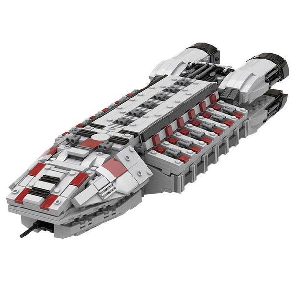 MOC Movie Spacecraft Battlestar-Galactica Minotauro Classe Gunship Blocks Kids Brinquedos para Meninos Presente Educação Modelo Filmes Q0624