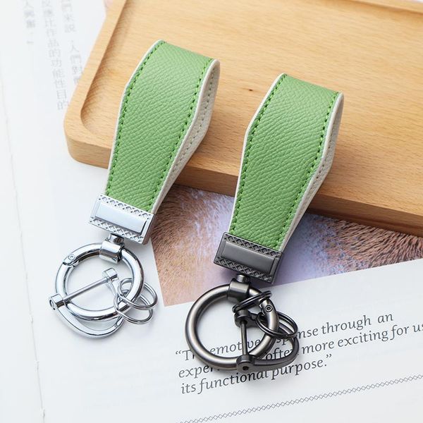 

keychains keychain fashionable simple and fine pu material car interior accessories vehicle supplies for keys, Silver