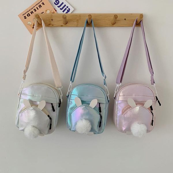 

japanese cartoon cute fur ball personality bag rabbit messenger soft girl shoulder 2021 small mini new bwxwo