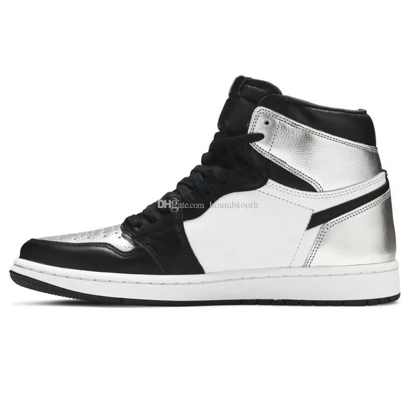 

jumpman wmns 1 high og silver toe basketball shoes 1s sneakers cd0461 001