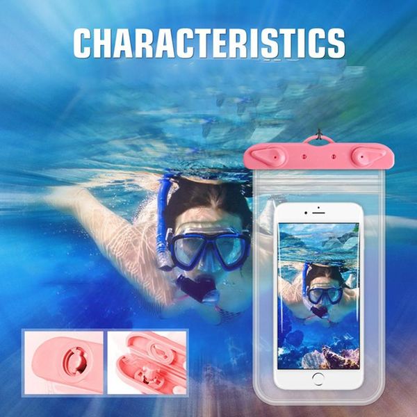 

pool & accessories mobile phone waterproof bag drift diving thick barrier-transparent case psen999