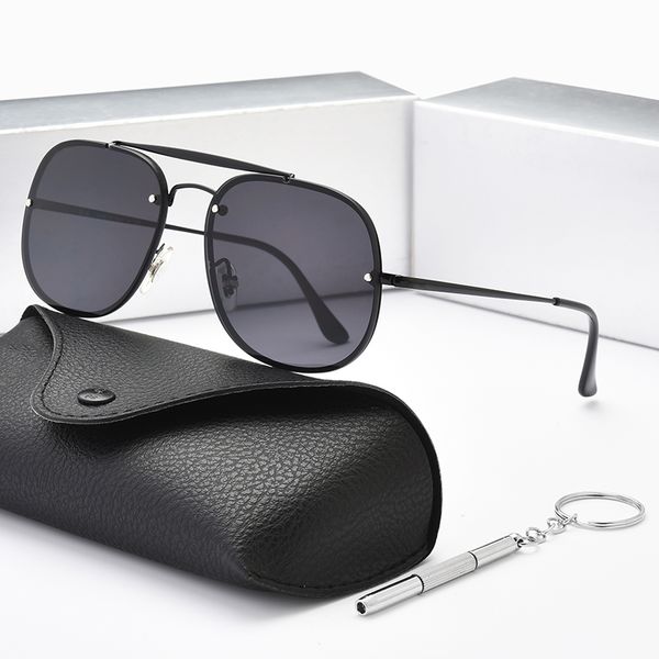 

women's and men's sunglasses uv400 aviation brand classic oval mirror metal frame retro prohibited gradient glass lens with box 35, White;black