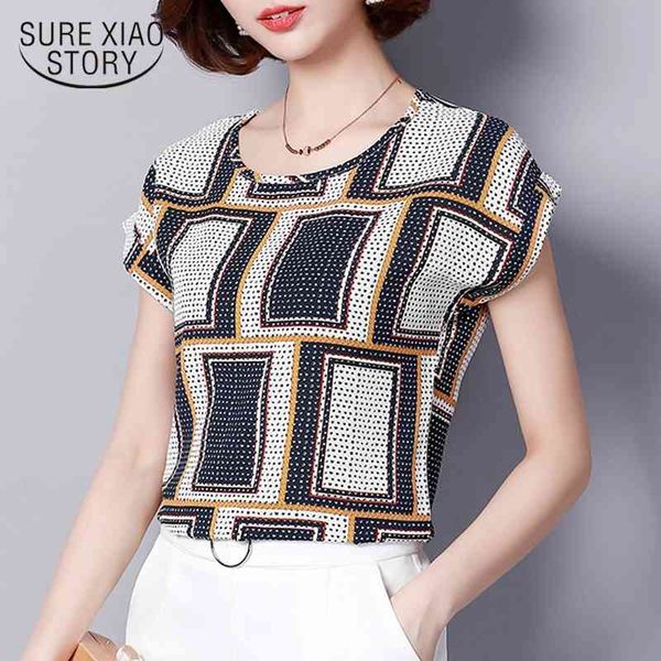 

spring print o-neck casual style simple women t-shirts plus size female clothing short sleeved shirt d566 30 210417, White