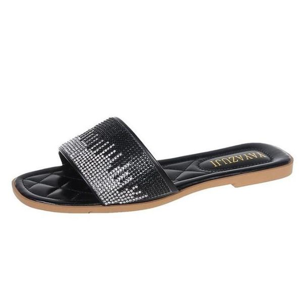

large size women's slides shoes summer platform slippers casual flip-flops women sandals fashion womens beach, Black