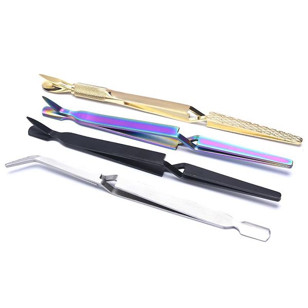 

popychacze naskÃ³rki sztuki ksztaÅtowanie pincety ze stali nierdzewnej wielofunkcyjne klip wskazÃ³wka narzÄdzie manicure narzÄdzie uv gel akry