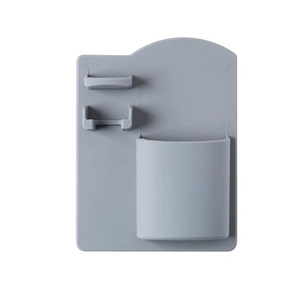 

bathroom toothbrush holder wall mounted drilling storage organizer toiletries razor (grey) bath accessory set
