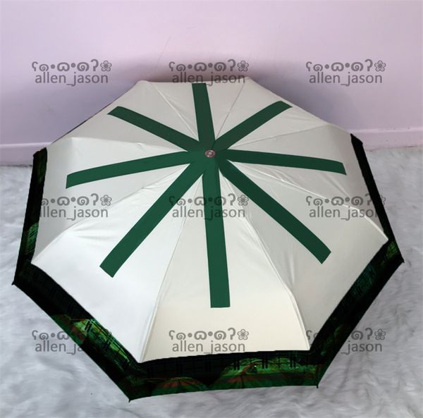 

green plaid sun umbrellas hipster automatic folding designer luxury umbrellas outdoor travel multifunction windproof rainy umbrellas