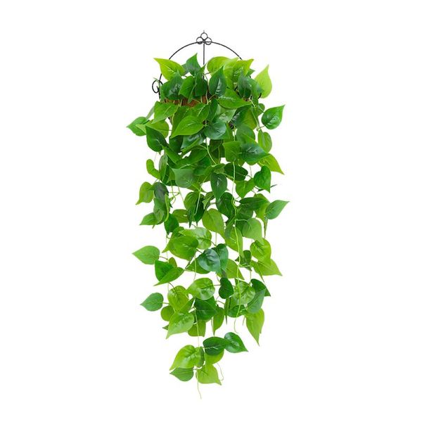 

decorative flowers & wreaths realistic with basket for home decor plant replacement garden office wall greenery durable ornament artificial