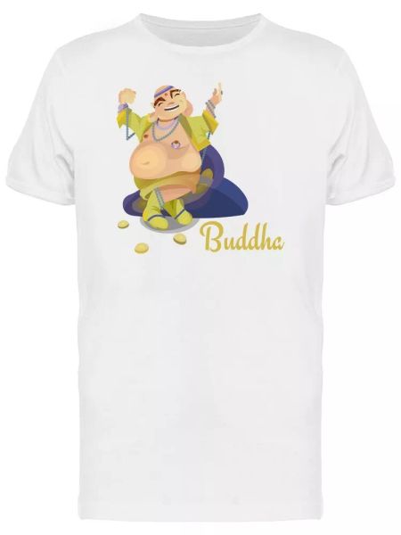 

Indian God Buddha In Yoga Pose Men's Tee -Image by Shutterstock, White;black