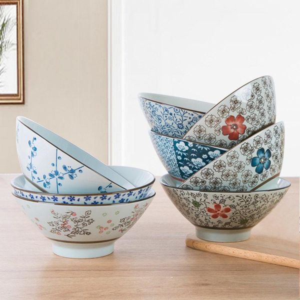 

bowls japanese-style noodle bowl household ceramic large soup anti-scalding eating salad