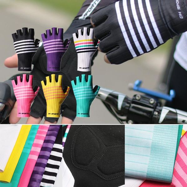

cycling gloves half finger design comfortable sweat absorption non slip breathable for men women outdoor sport hrt4, Black