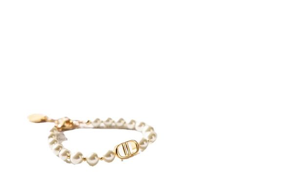 

family pearl simple fashion bracelet new bracelet brass material, Black